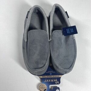 Isotoner Signature Mens XL (11-12) Gray‎ Advanced Memory Foam Slippers NEW